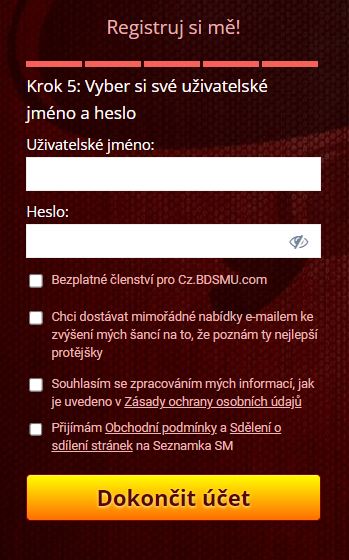 Registrace na SeznamkaSM.cz